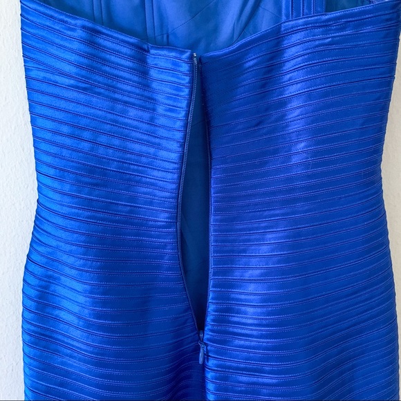 BCBG Max Azria Cocktail Dress Blue Saphire One Strap Bodycon Size 8 - Picture 7 of 8